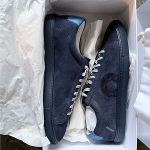 Oliver Cabell Low 1 Dark Blue Suede Sneakers